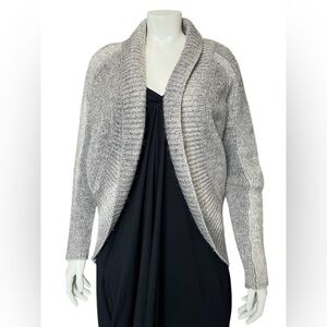 Aritzia Wilfred Cocoon Alpaca & Wool Cardigan Size Medium Gray Hues Open Front